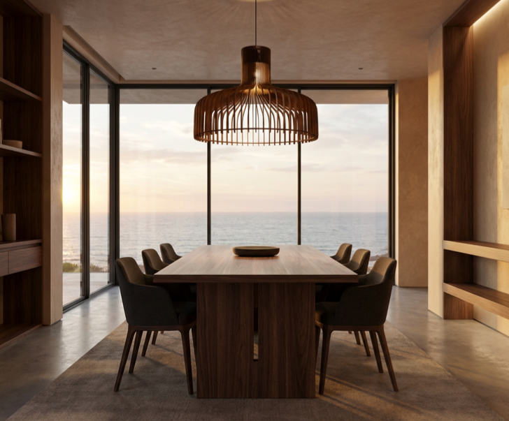 Nova – Skulpturell pendellampe i tre | Jarl Design