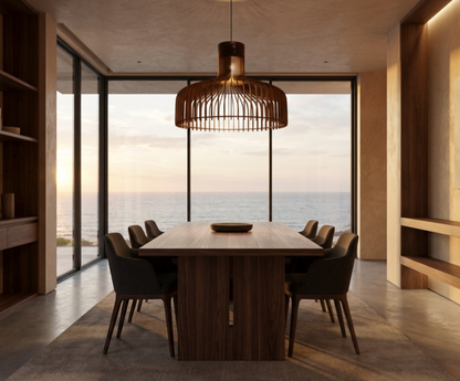 Nova – Skulpturell pendellampe i tre | Jarl Design