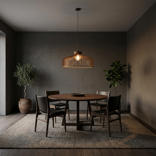 Nova – Skulpturell pendellampe i tre | Jarl Design